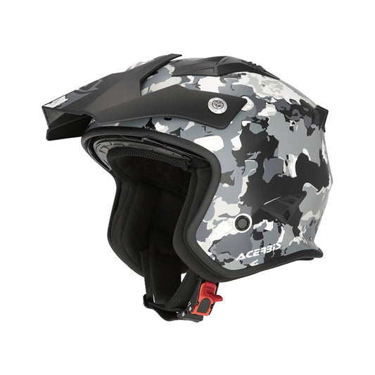 Acerbis Jet Aria 2206 Graphic Helmet Grey Black